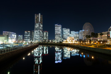 Yokohama city at night