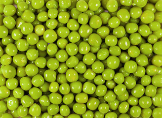 Beans of green peas