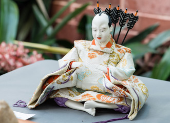 Traditional Japanese doll samurai