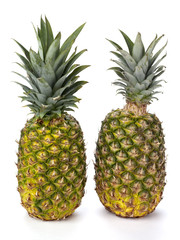 Two Pineapples on White