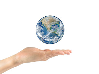 Planet earth in the hands NASA