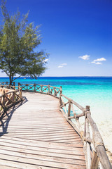 Fototapeta na wymiar Beautiful bay on the tropical island of Zanzibar