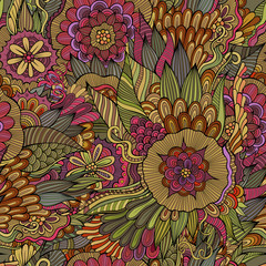 floral ornamental seamless pattern