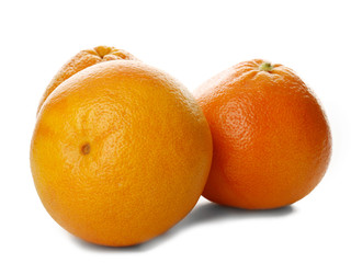 Grapefruits isolated on white background