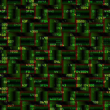 Security background with HEX-code