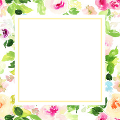 Greeting card with flowers