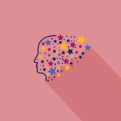 Mind Icon - Isolated On Background