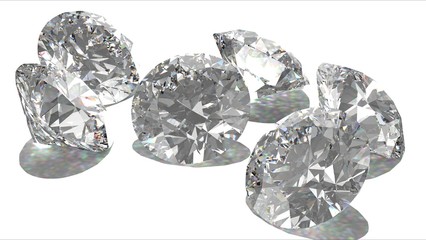 Diamond on white background with high quality - 3D illustration - 3D CG