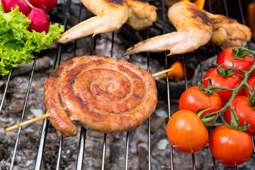 Assorted grilled meat