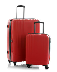 Suitcases isolated on white