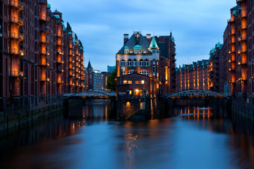 Obraz premium Historic warehouses in Hamburg
