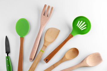 Set of kitchen tools, isolated on white