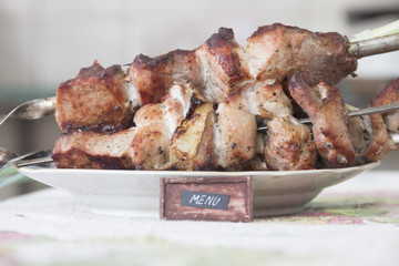 Menu text and kebab 