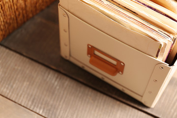 Box with vinyl records