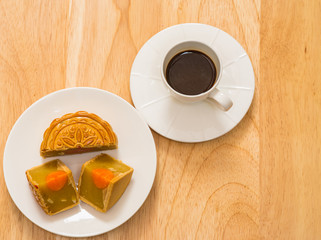 coffee and moon cake