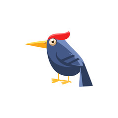 Woodpecker Simplified Cute Illustration