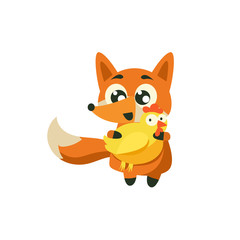 Fox Holding Chicken