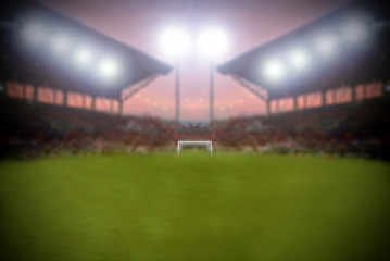 Fototapeta na wymiar blurry of football stadium for background