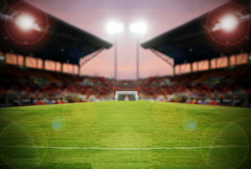 Obraz premium rozmyte stadion piłkarski i stadion piłkarski areny mistrzów boiska