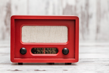 Red Radio with Retro Look