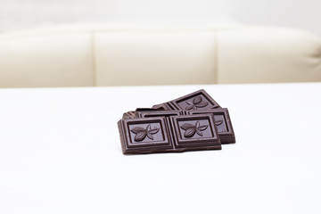 pieces of dark chocolate