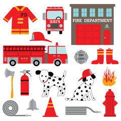 Fototapeta premium fireman clipart
