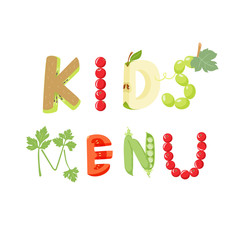 Kids menu letter