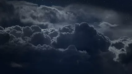 Zelfklevend Fotobehang Nacht Boven de wolken & 39 s nachts
