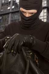 Thief stealing money