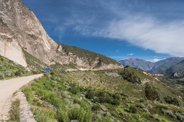 Beautiful Natural view from The Colca Canyon, the deepest canyon