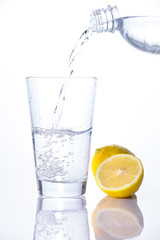 Glass of water with lemon