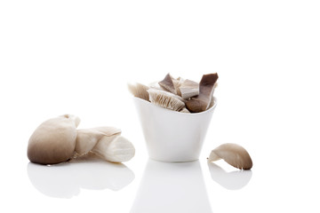 Fresh oyster mushrooms.