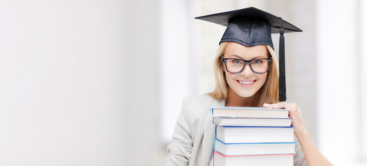 student in graduation cap