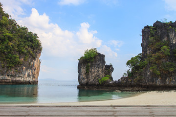 Fototapeta premium View of koh hong island krabi,Thailand
