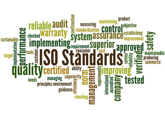 Fototapeta premium ISO Standards, word cloud concept 4