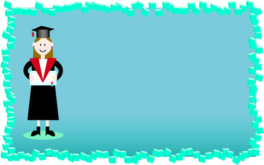 Card girl for graduation