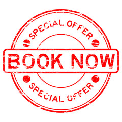 Book now special offer stamp