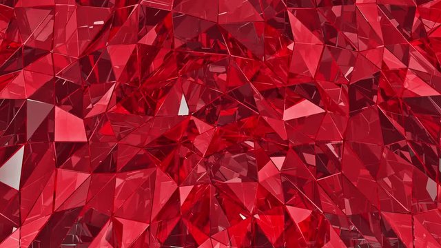 Abstract glass background. 3D render. Loop