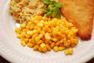 Corn Served as a Healthy Side Dish