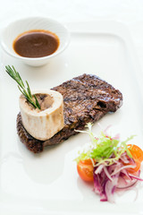 steak with vegetables