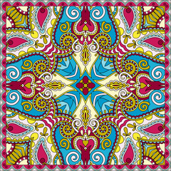 authentic silk neck scarf or kerchief square pattern design in u