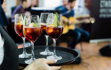 waiter with cocktail