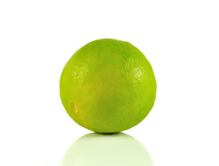 lime close up isolated on white background