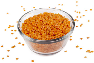 bowl of red lentils