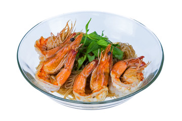 shrimp baked with vermicelli