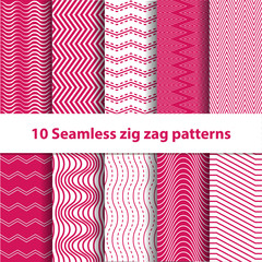 Pink Seamless Chevron Patterns