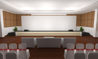 Business meeting Seminar room conference and Seats with Blank Mo
