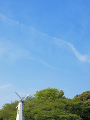 Windmill and blue sky
