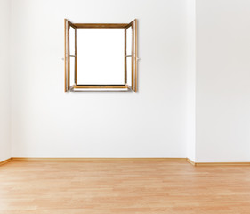 Leeres Zimmer mit Fenster