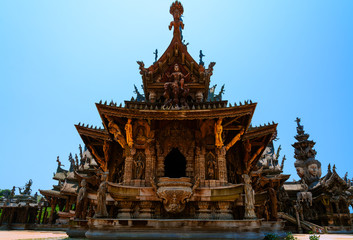 Sanctuary of Truth is a temple construction in Pattaya, Thailand